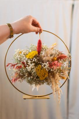 Workshop Bloemenwolkje met droogbloemen voor groepen