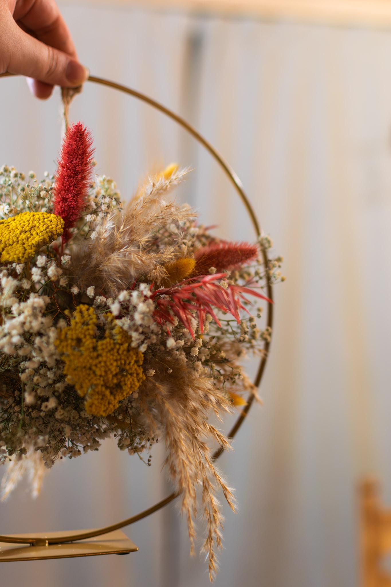 Workshop Bloemenwolkje met droogbloemen voor groepen - Foto