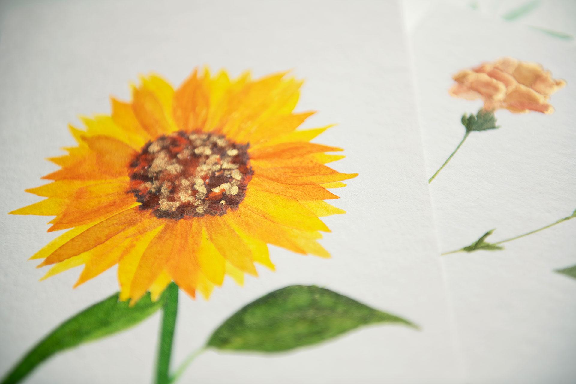 Eenvoudige bloemen in Aquarel workshop - Foto