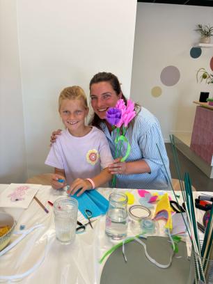 duo-workshop, papieren strandbloemen maken