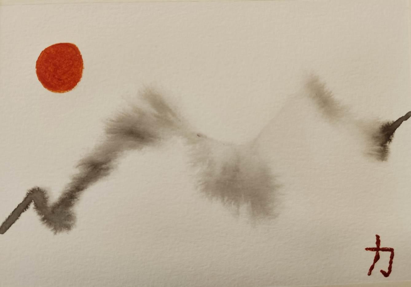 Japanse inspiratie: vloeien met water & inkt - Foto