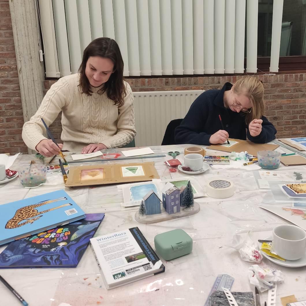 Kaartjes illustreren - Foto