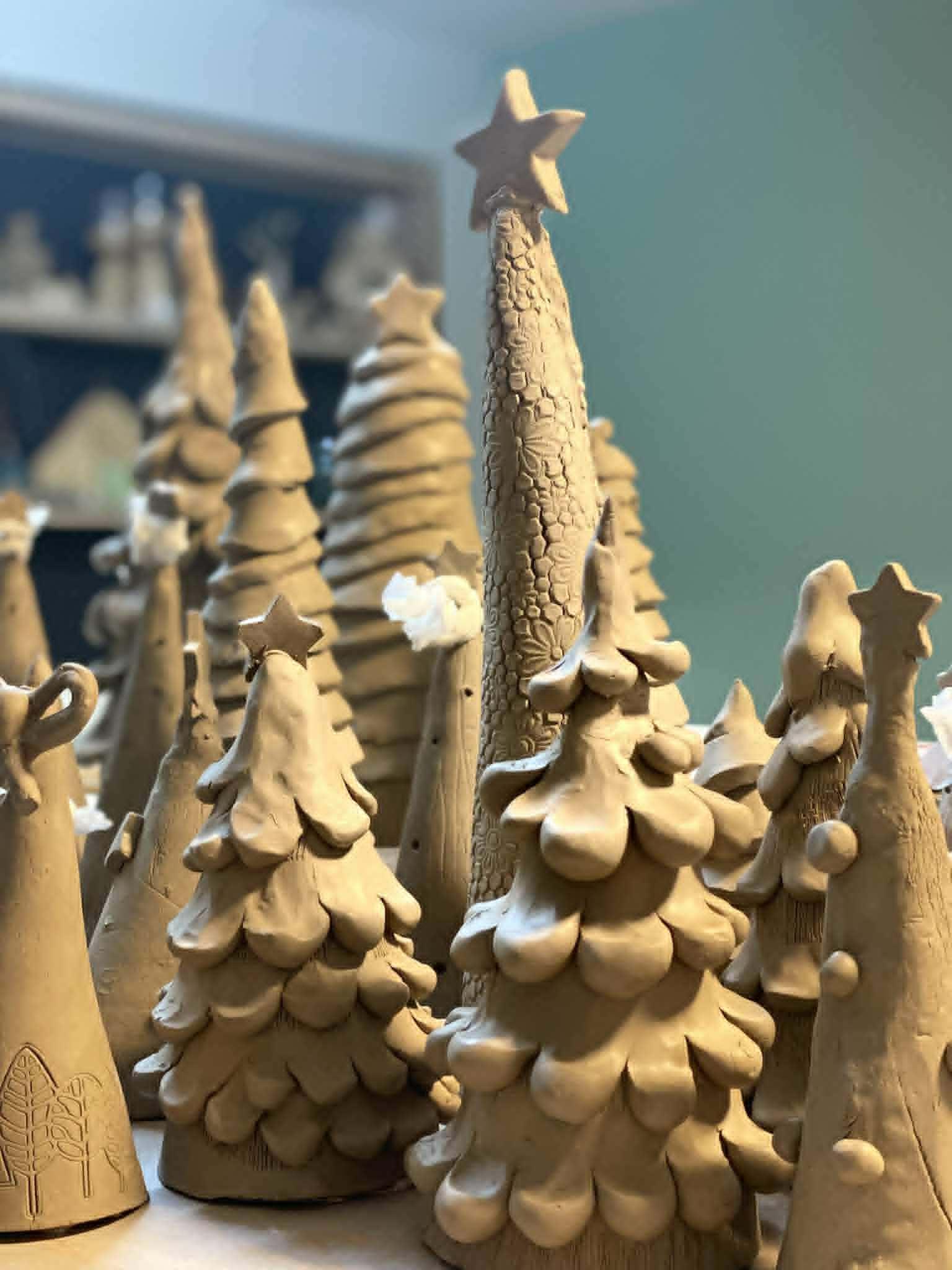 Workshop "Kerstboompjes in keramiek" - Foto