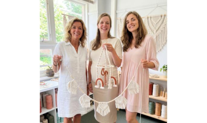 Babyshower macrame mobiel