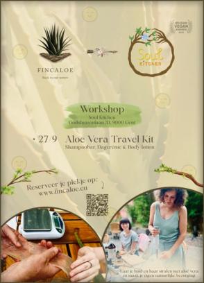 XL Aloë vera workshop travel kit: dagcrème, shampoo bar & body lotion @Soul Kitchen Gent🌿
