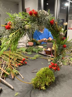 Workshop kerstkrans binden voor beginners