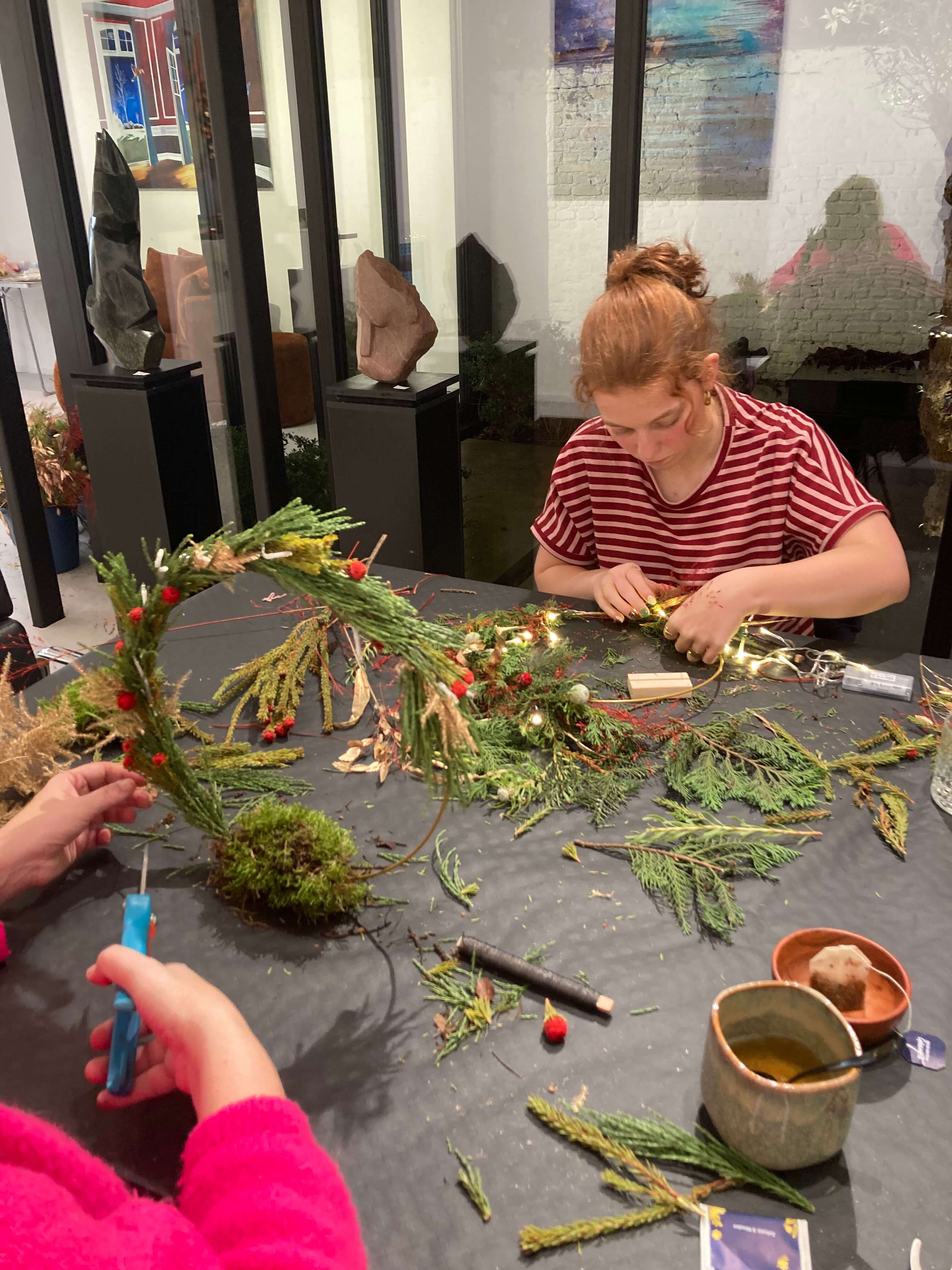 Workshop kerstkrans binden voor beginners