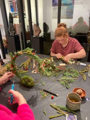 Workshop kerstkrans binden voor beginners