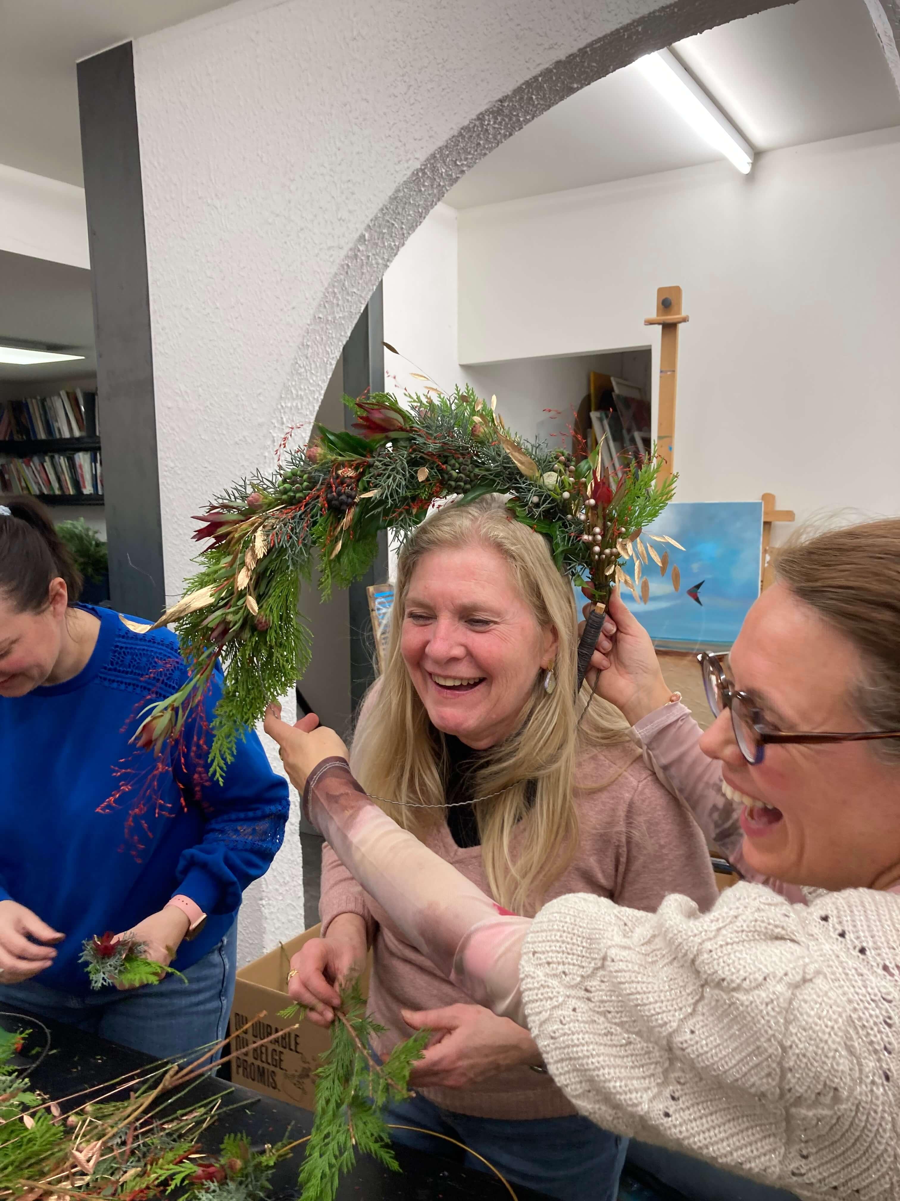 Workshop kerstkrans binden voor beginners - Foto