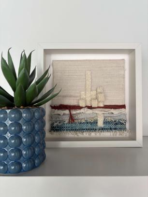 Upcycling wanddecoratie maken met stoffen