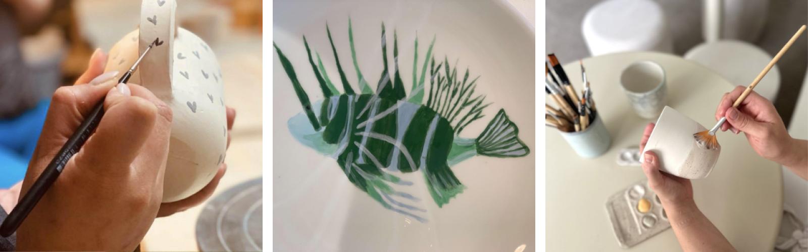 Workshops voor broers en zussen - Workshop pottery painting