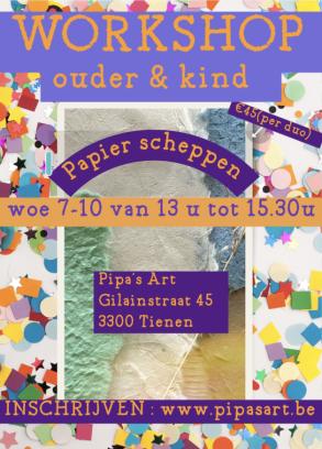 WORKSHOP OUDER & KIND : PAPIER SCHEPPEN