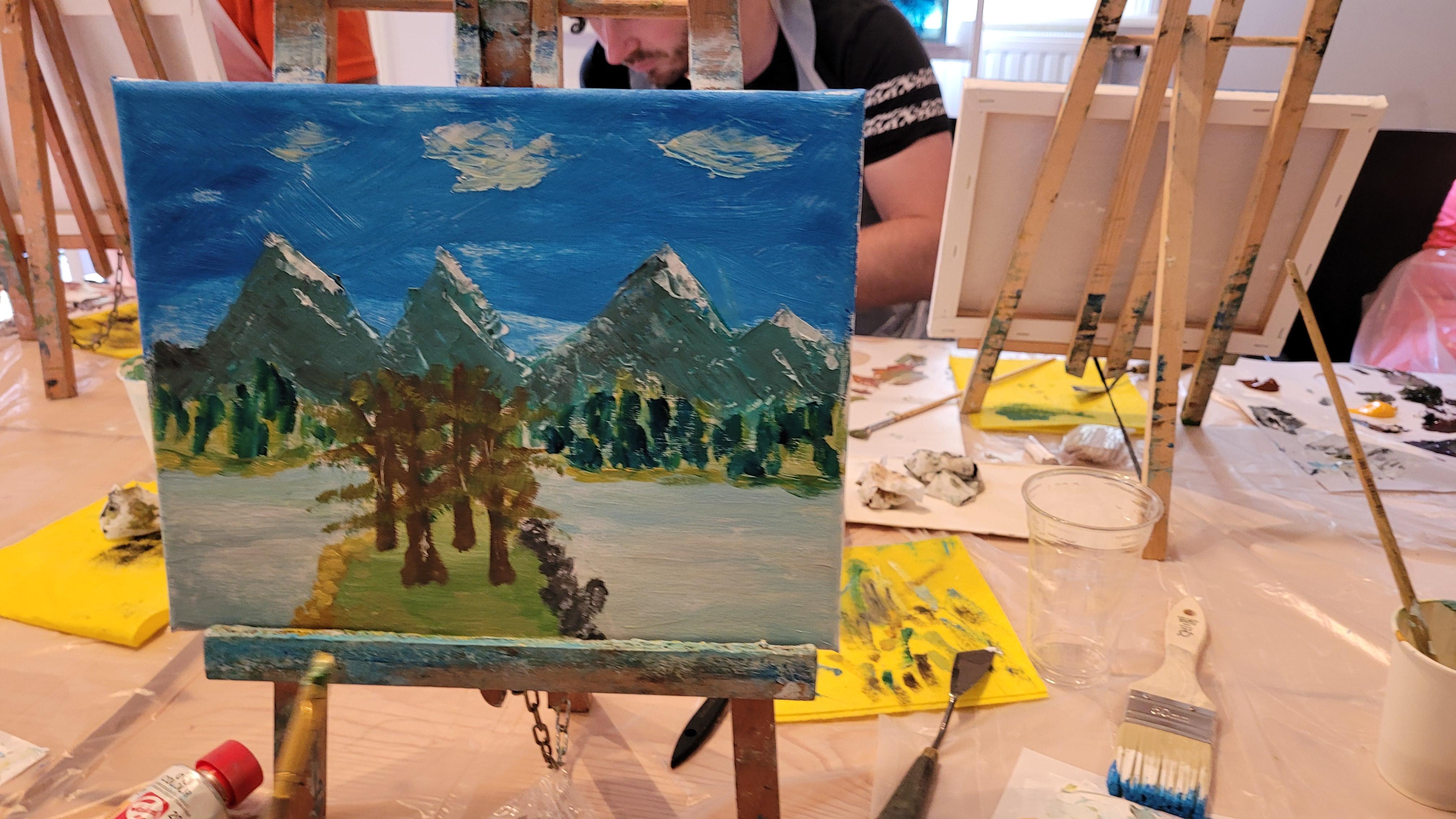 Schilderen als Bob Ross - Foto