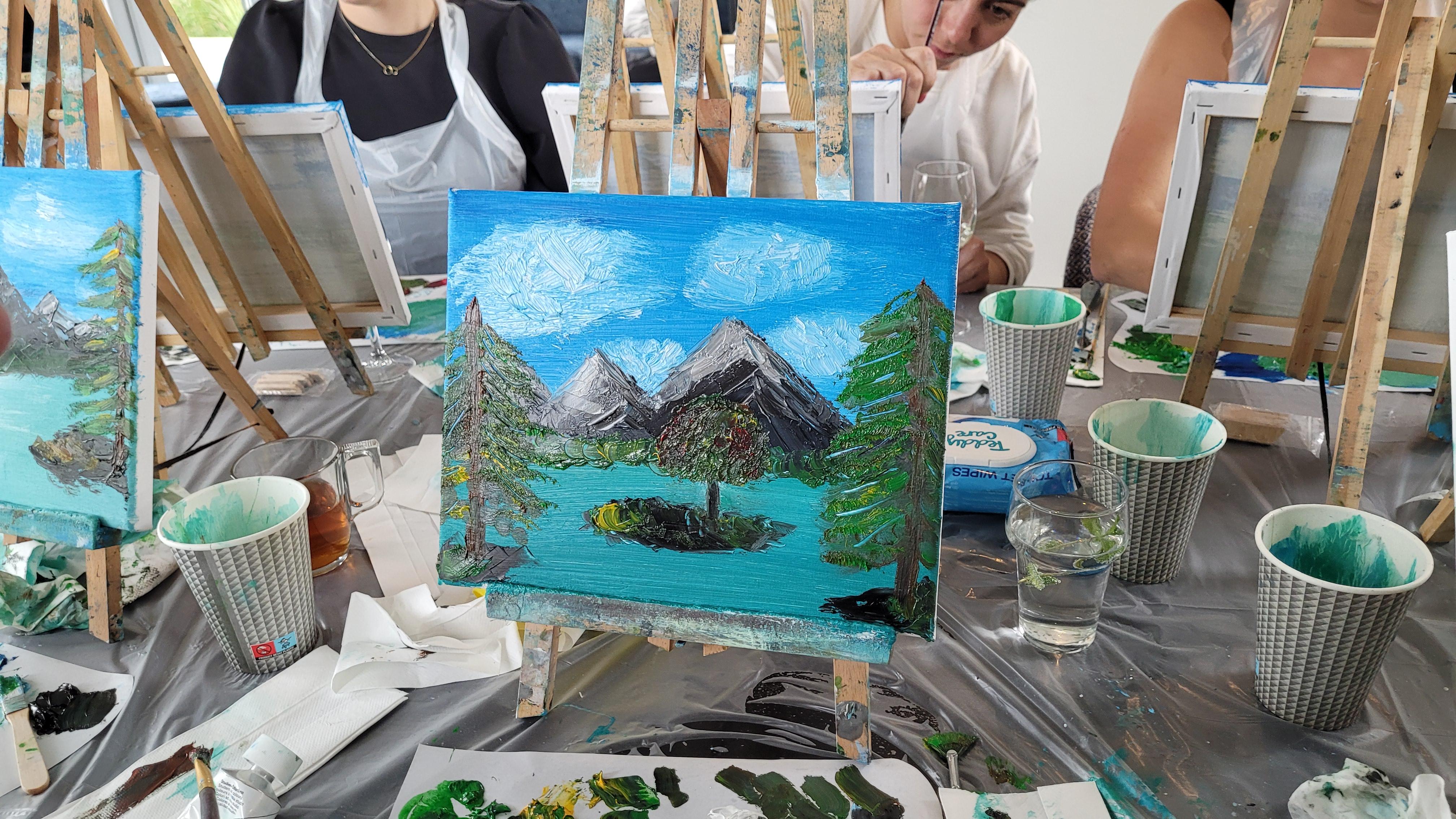 Schilderen als Bob Ross - Foto