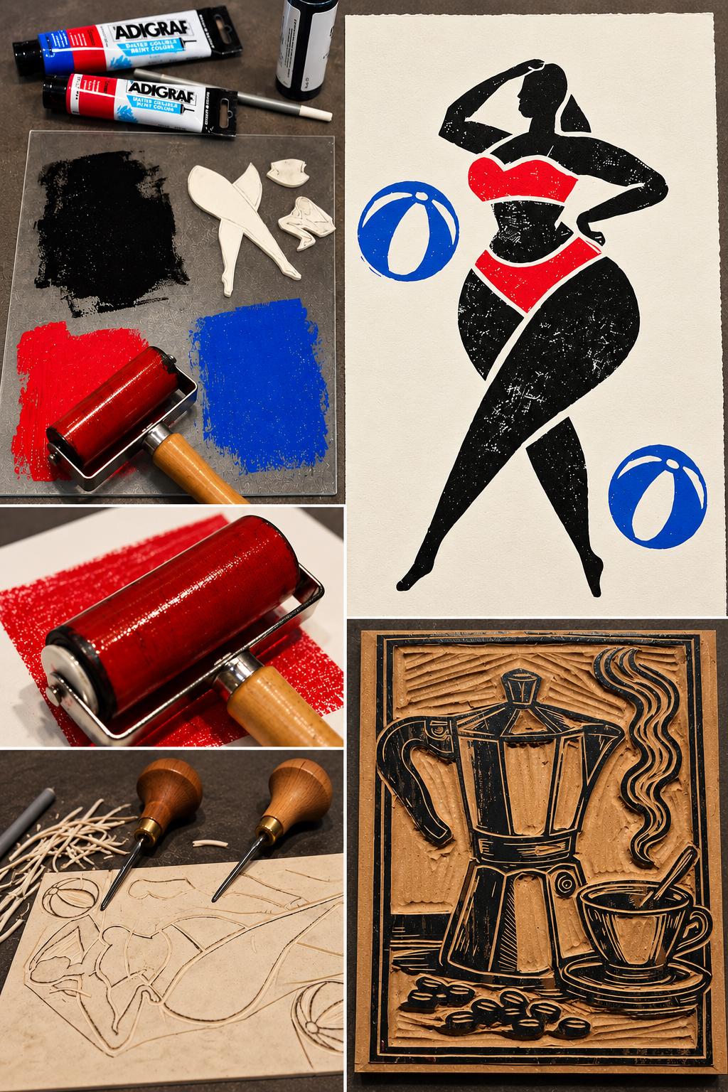 Workshop Linosnede druk je eigen stempel - Foto