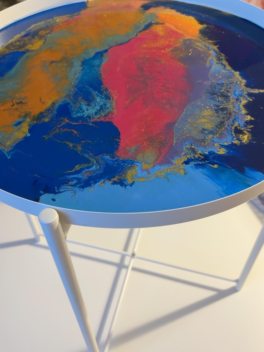 Tafeltje met epoxy - Foto