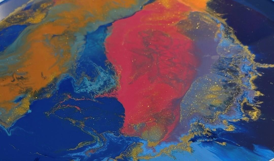 Tafeltje met epoxy - Foto