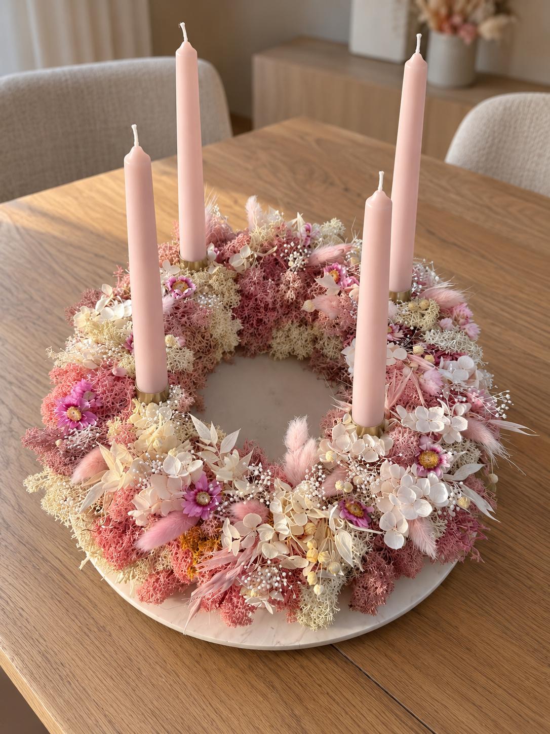 Workshop Moskrans met droogbloemen - Foto
