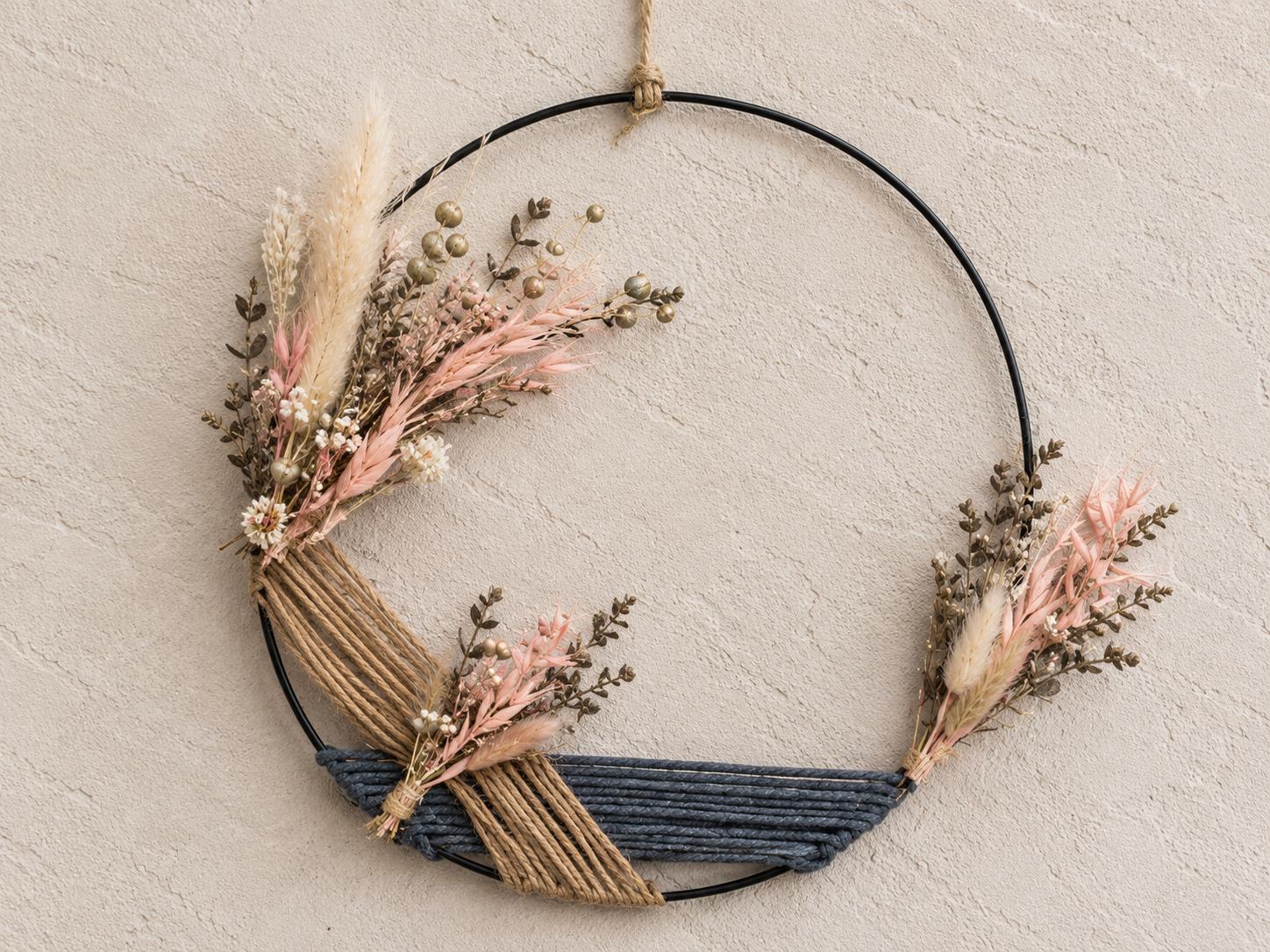Workshop wanddecoratie met droogbloemen - Foto