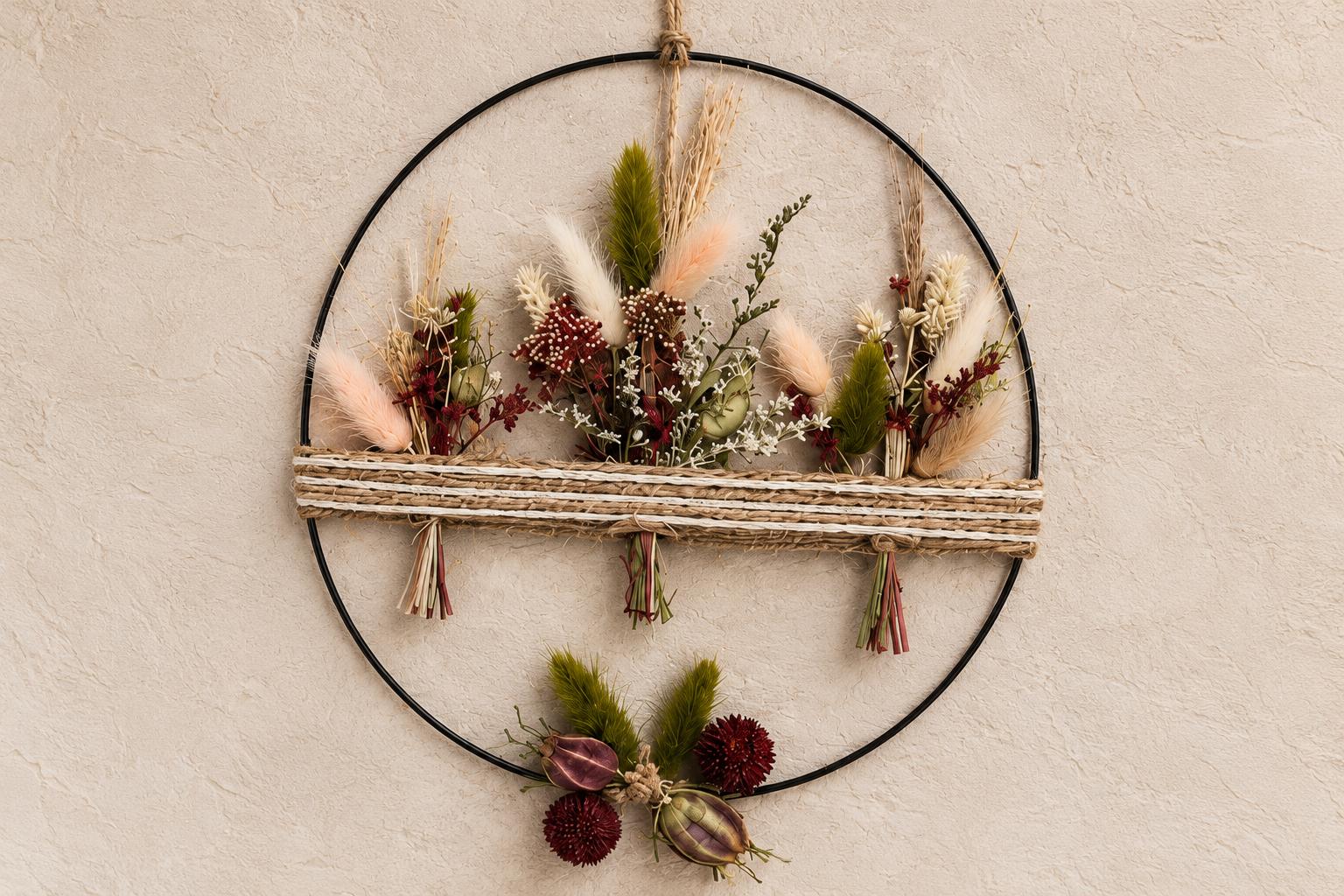 Workshop wanddecoratie met droogbloemen - Foto