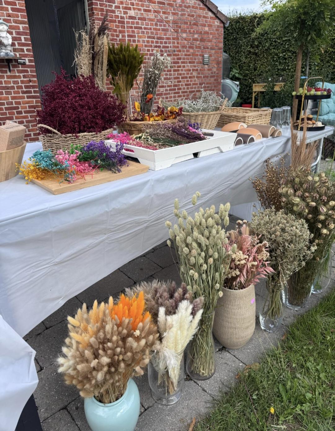 Workshop wanddecoratie met droogbloemen - Foto