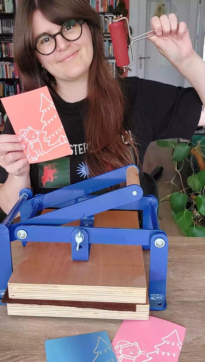 Workshop lino-druk voor beginners: maak je eigen kerstkaartje - Foto