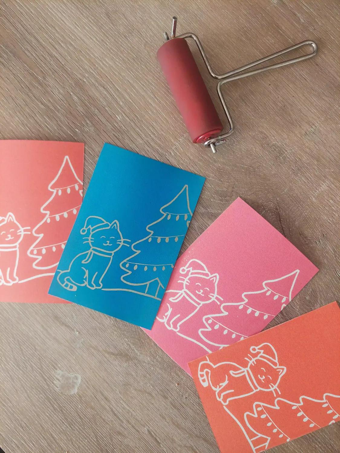 Workshop lino-druk voor beginners: maak je eigen kerstkaartje - Foto