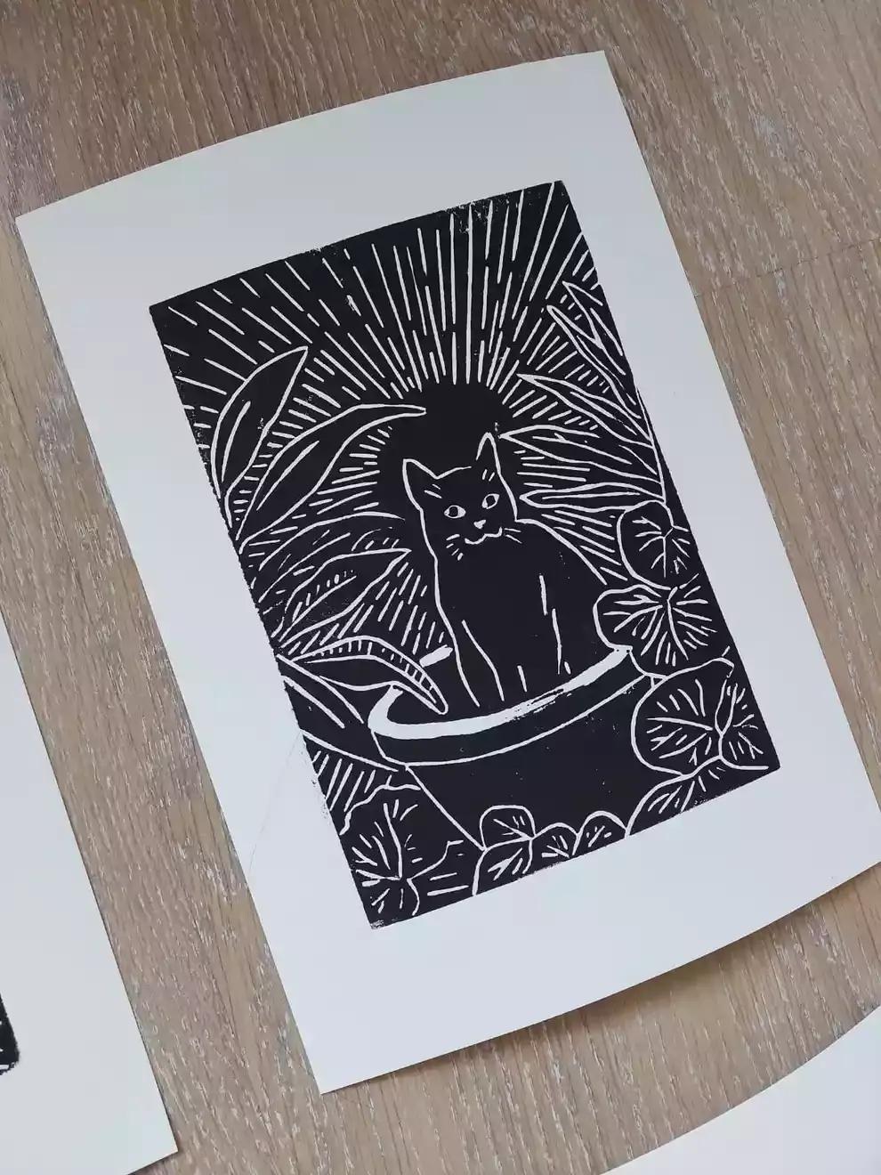 Workshop lino-druk voor beginners: maak je eigen kerstkaartje - Foto