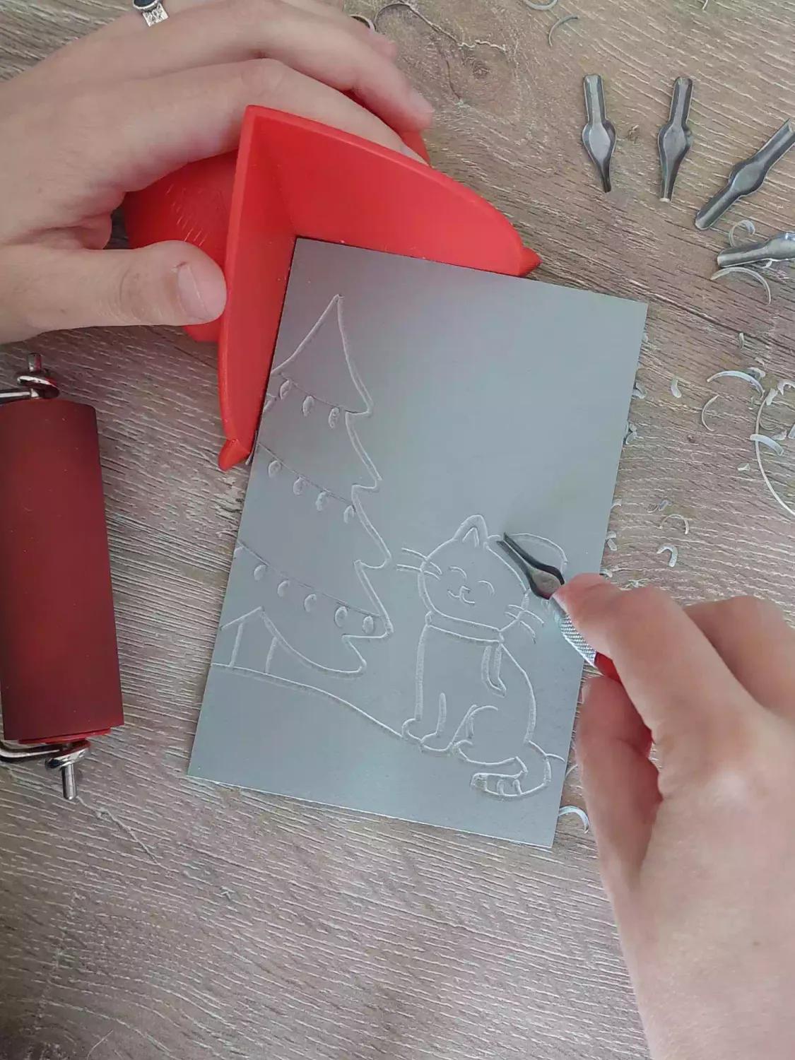 Workshop lino-druk voor beginners: maak je eigen kerstkaartje - Foto
