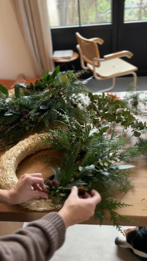 🎄 Workshop Kerstkrans vol kerstgroen - Foto
