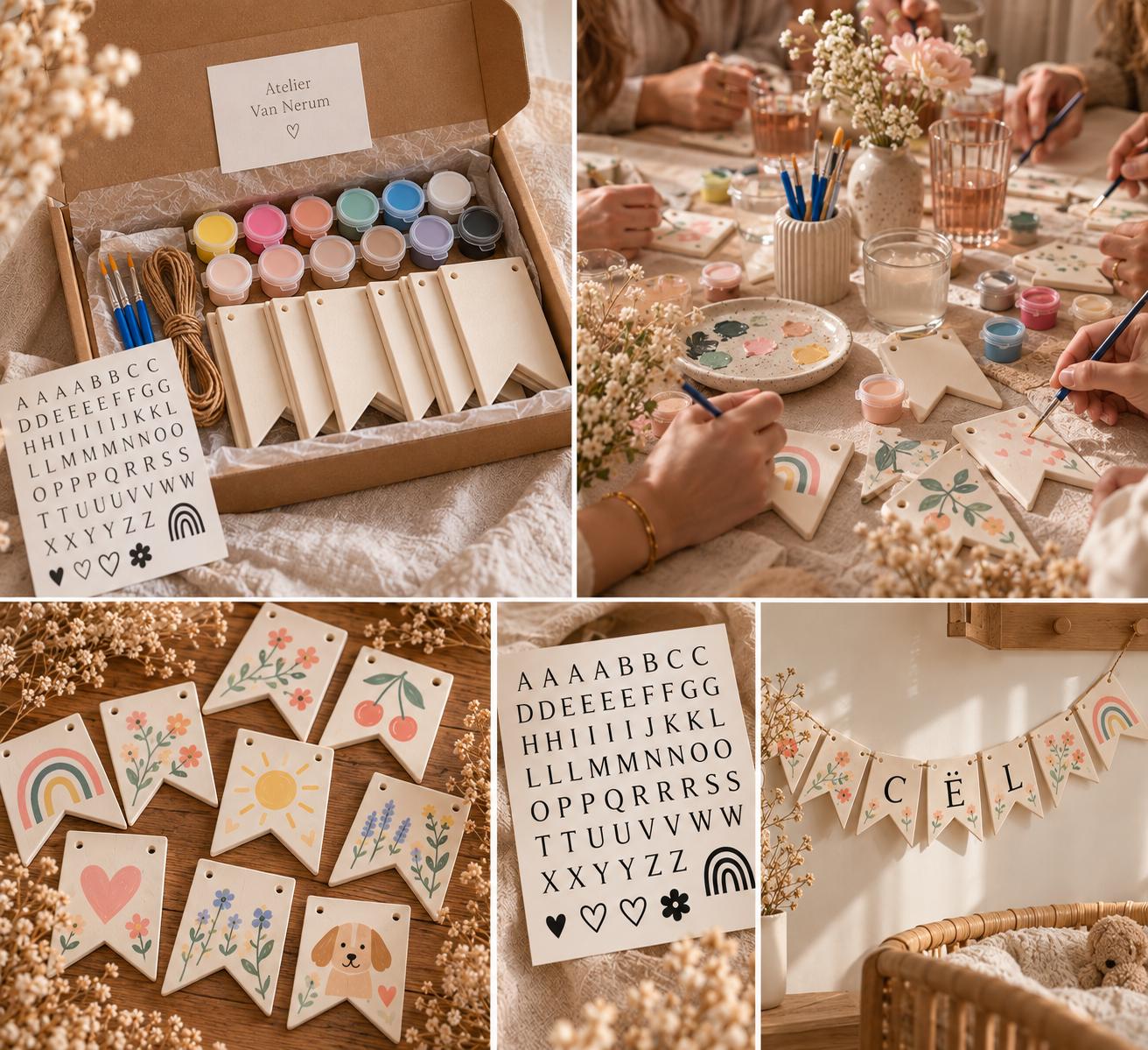DIY Babyshower Vlaggenlijn - Foto