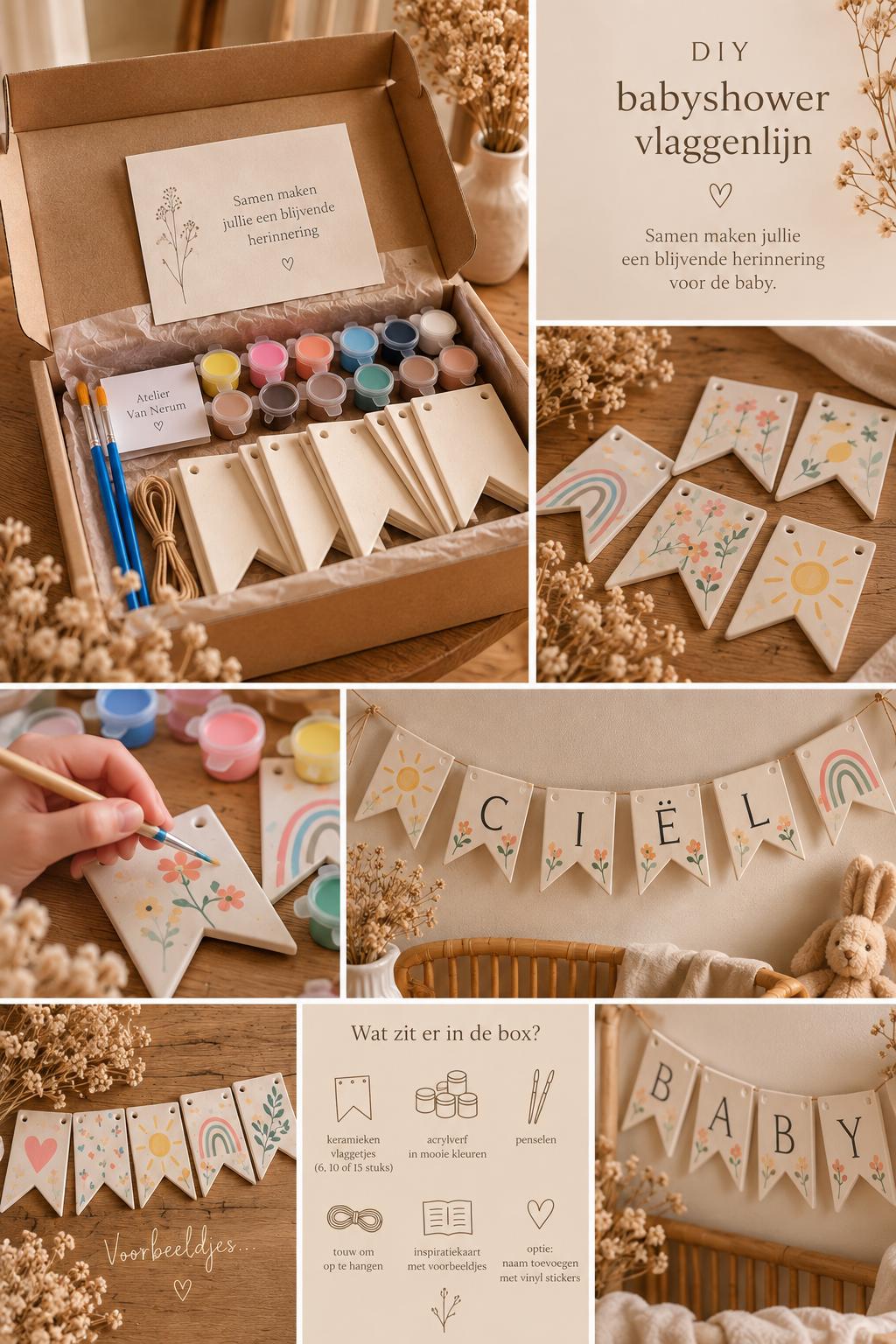 DIY Babyshower Vlaggenlijn - Foto