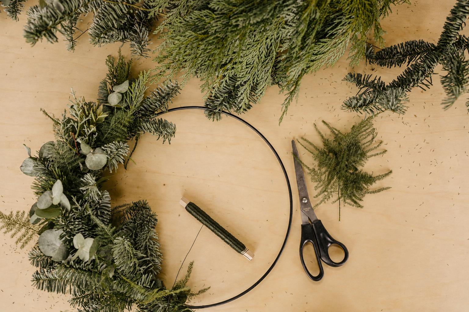 Kerstkrans Workshop - Foto