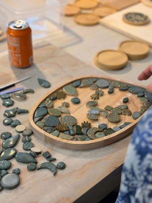 Workshop mozaïek met keramische steentjes