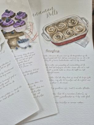 COSY WINTER AQUAREL: Leer aquarel met een geïllustreerde receptenkaart