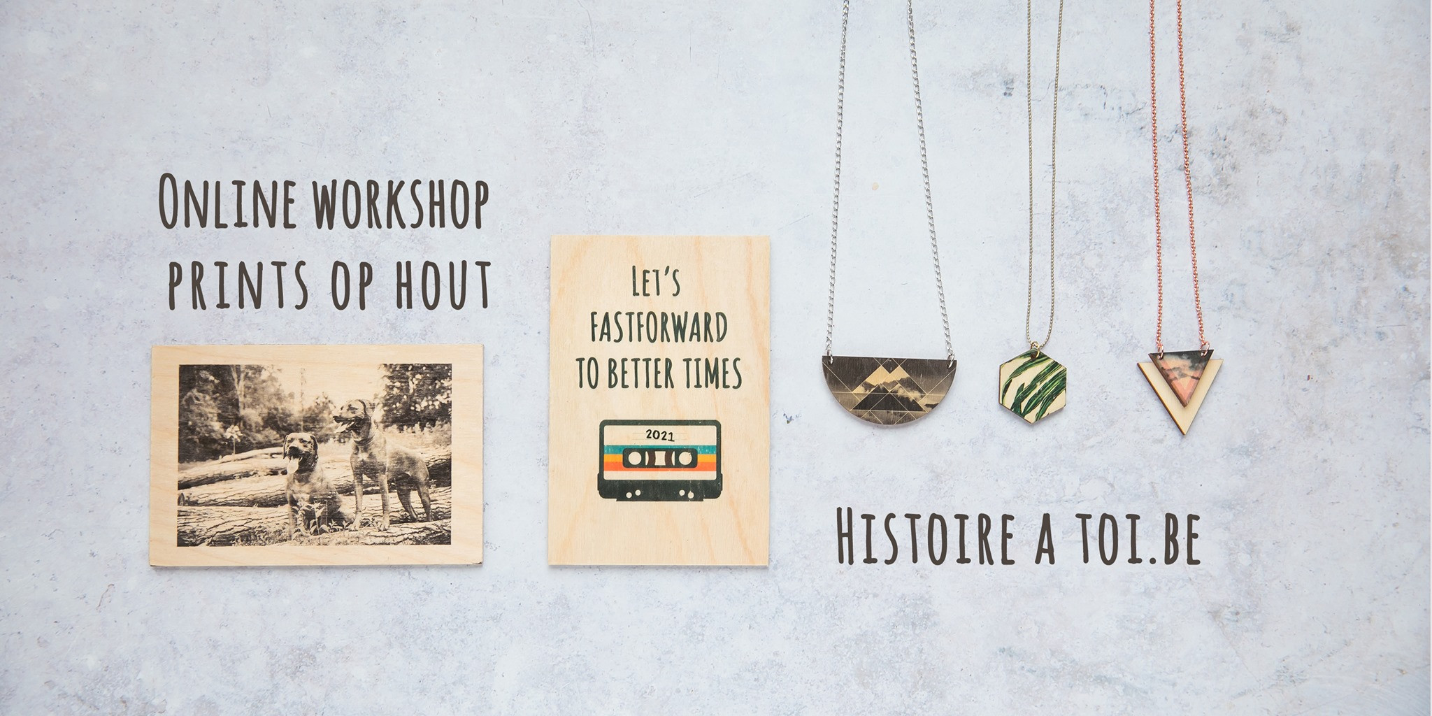 Prints maken op hout - Online workshop met diy-pakket - Foto