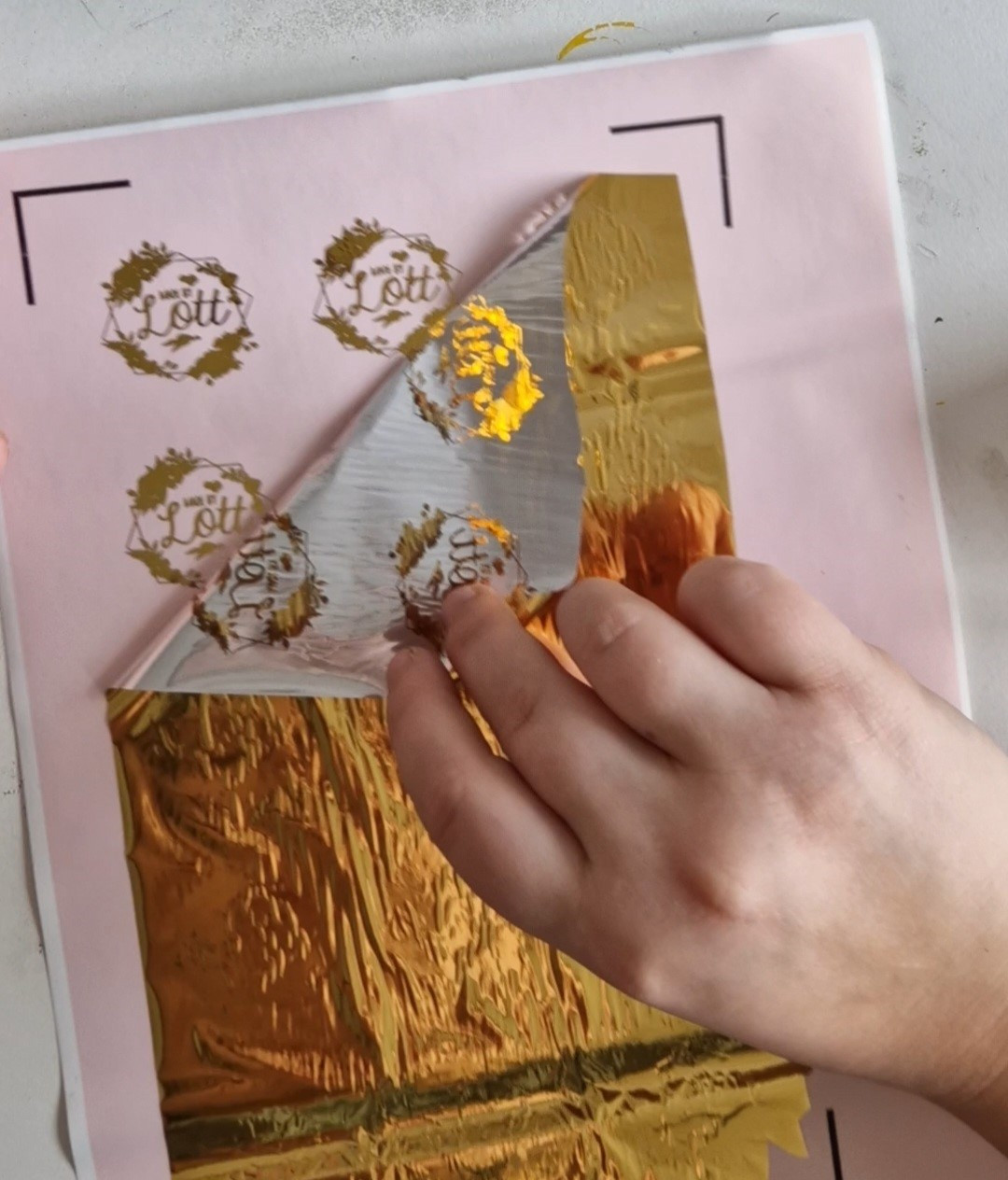 DIY pakket werken met foil techniek - Foto