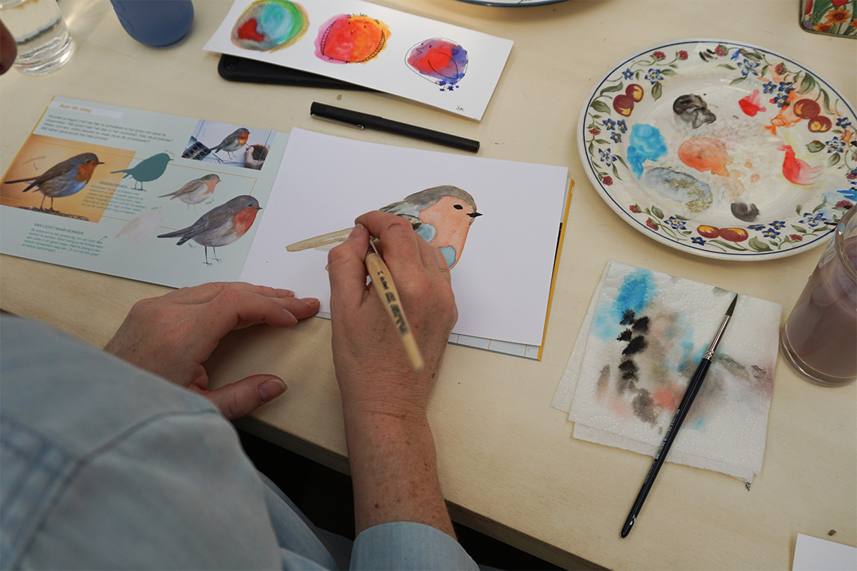 Workshop Vogels illustreren - Foto