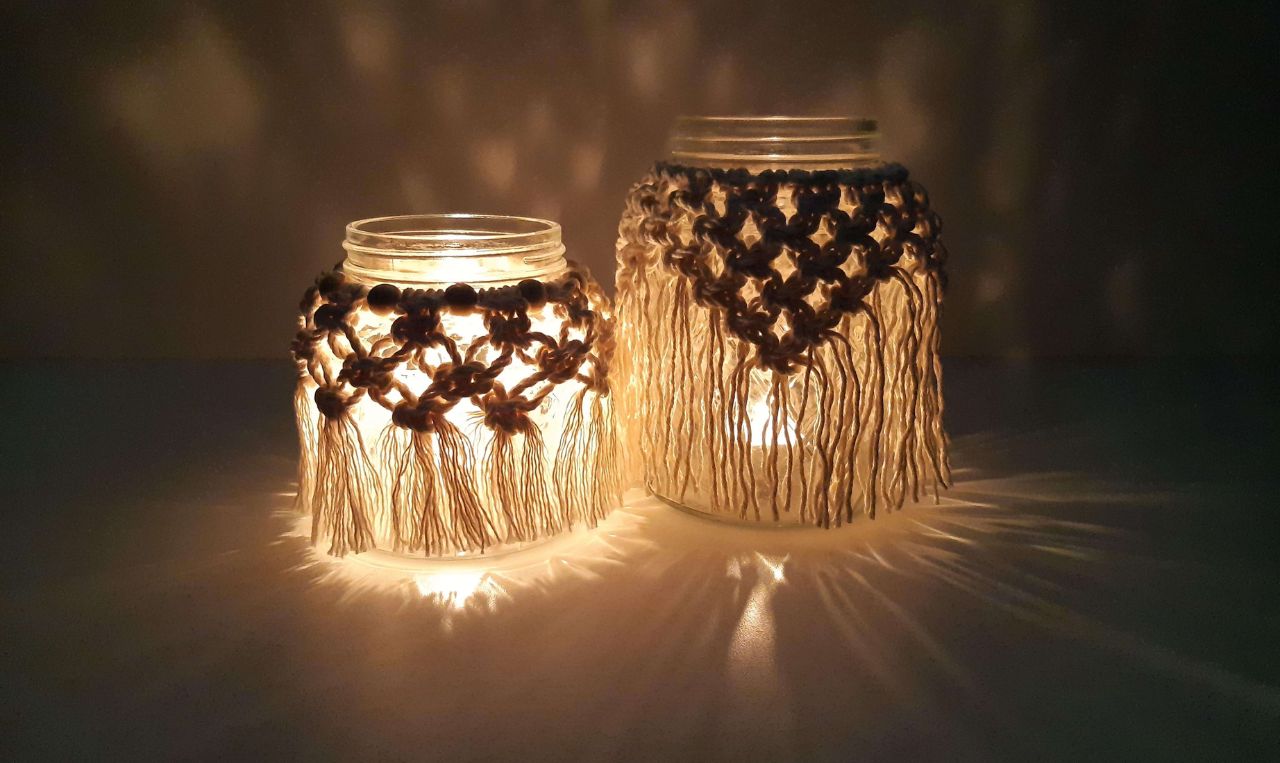 Macramé windlichtjes workshop - Foto